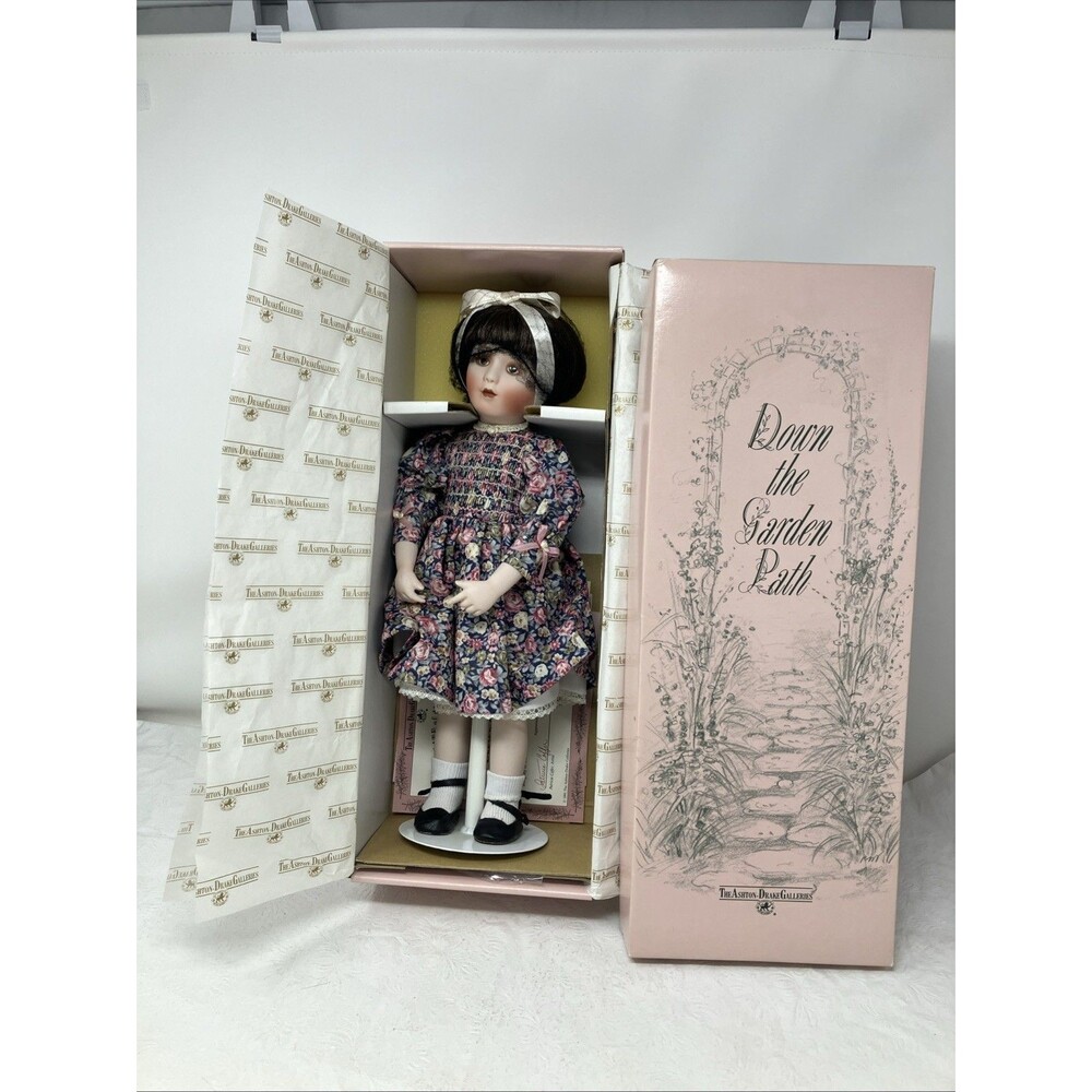 ASHTON DRAKE GALLERIES First Issue Porcelain Doll Rosemary Down the Garden Path